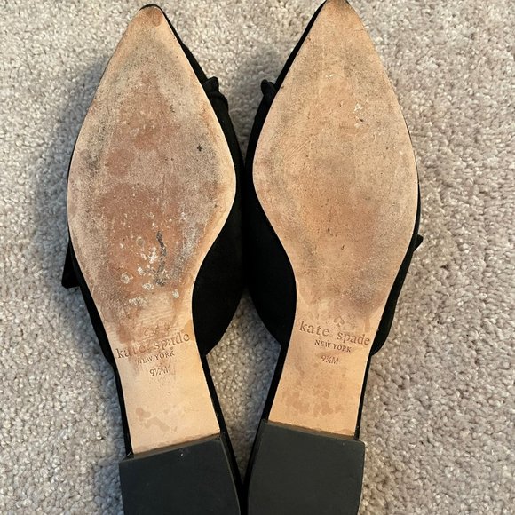 KATE SPADE Suede Pointed Toe Ruffle Mule Size 9.5 - Picture 3 of 8